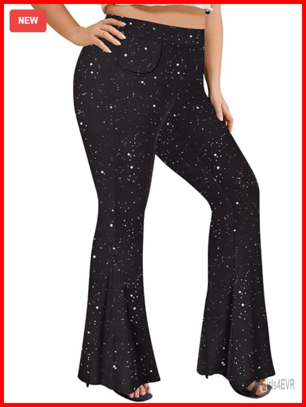 Plus Size Flared Leggings High Waist Pockets Yoga Pants